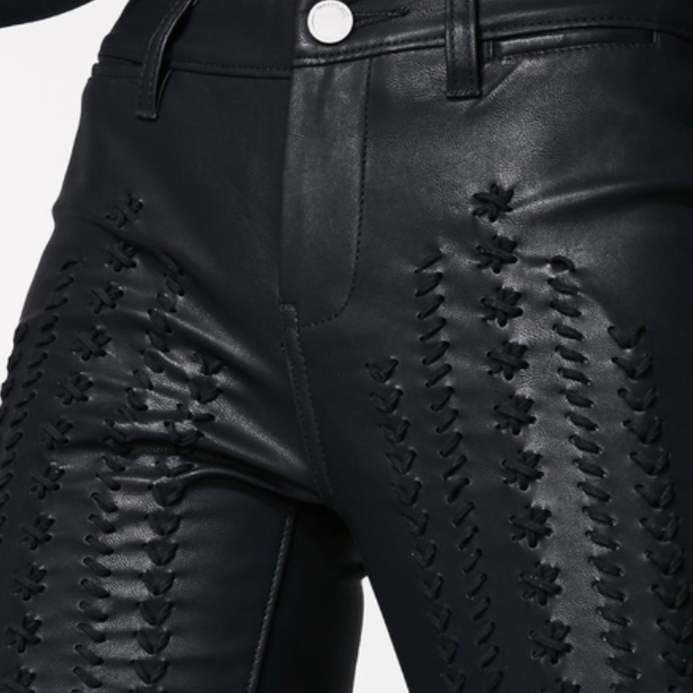 BLANKNYC Skinny Faux Leather Pant w/Lace-Up Detail